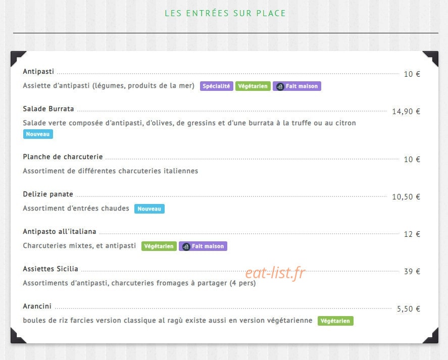 Da Floriana — carte page 3