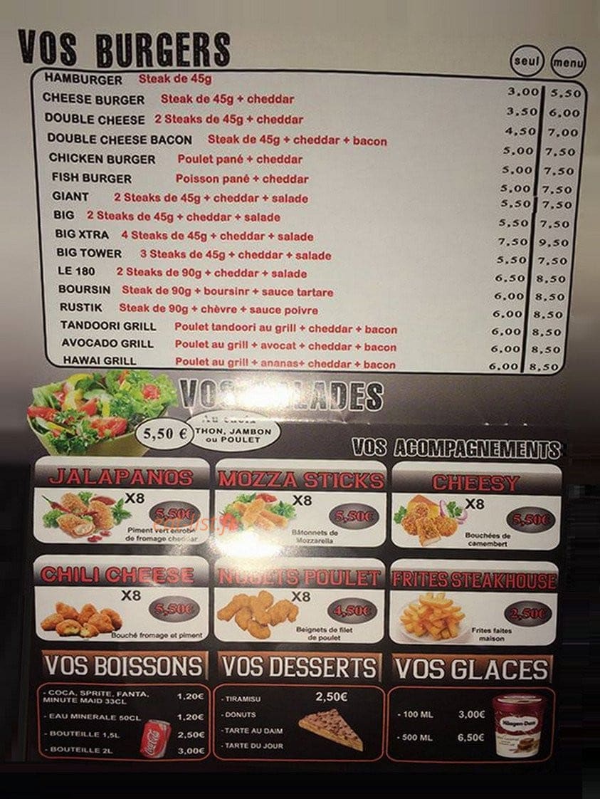 Driver burger — carte page 3