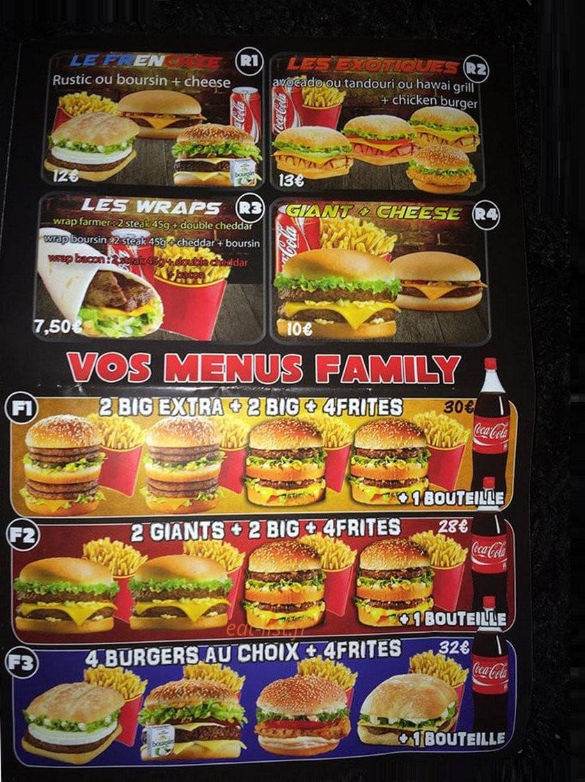 Driver burger — carte page 2