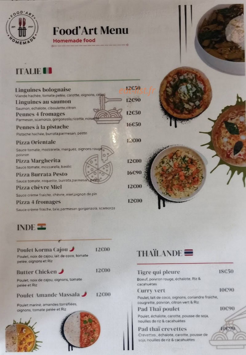 Food'Art — carte page 7