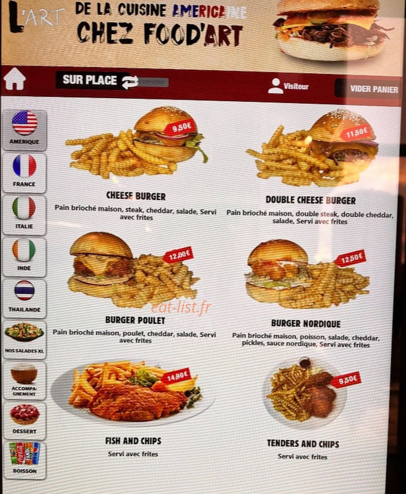 Food'Art — carte page 1