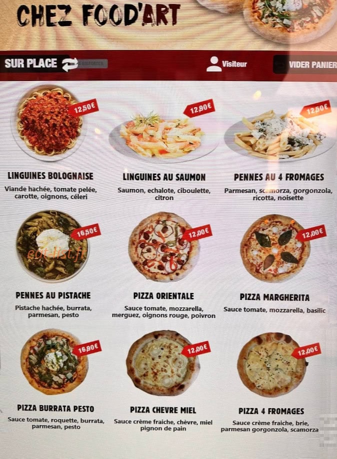 Food'Art — carte page 8