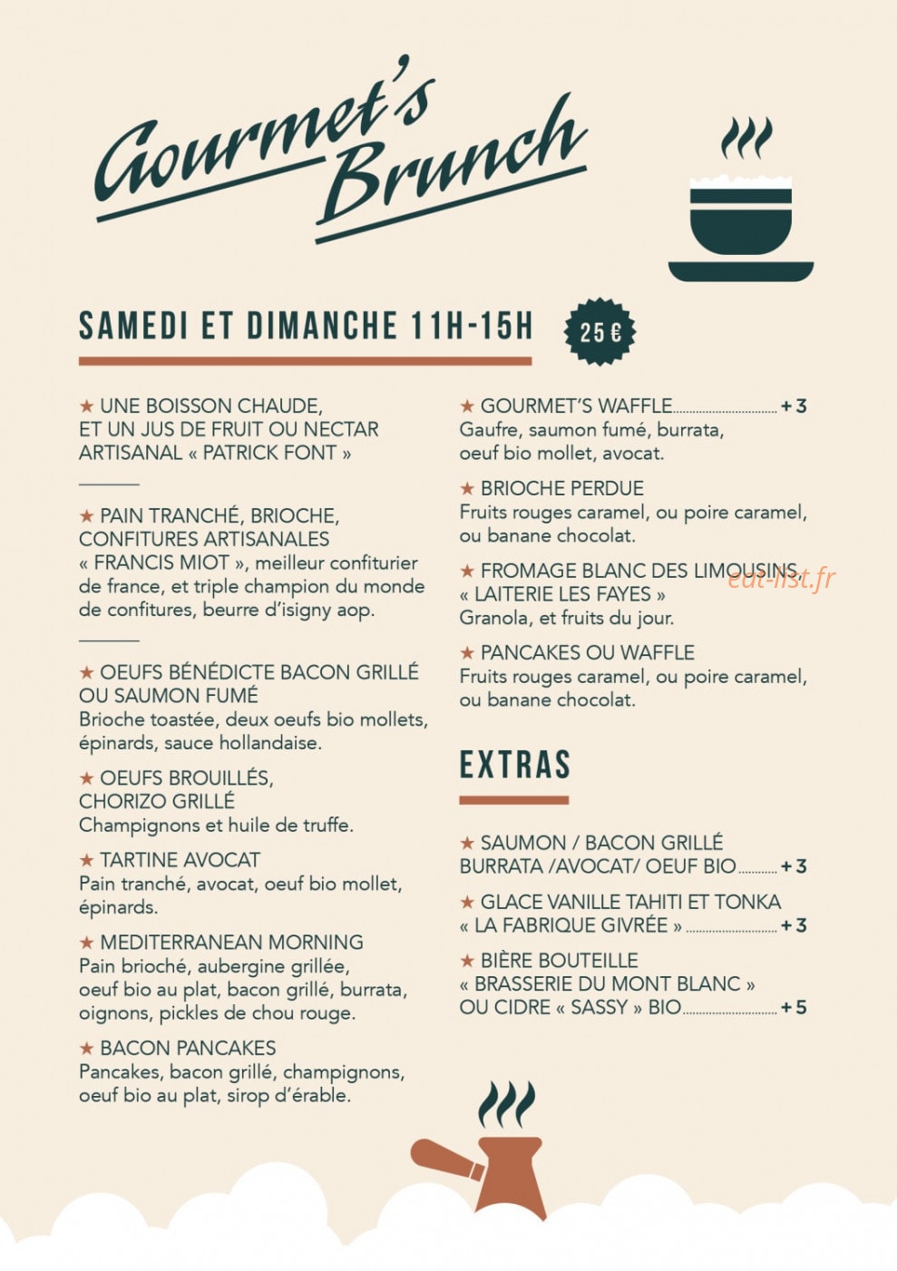 Gourmet's Café — carte page 1