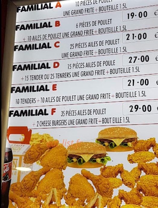 Hallal Fried Chicken — carte page 4