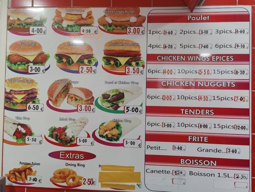 Hallal Fried Chicken — carte page 5