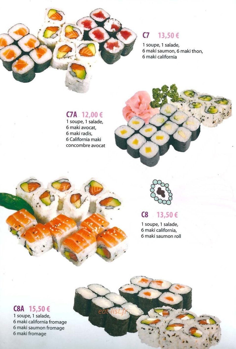 Menu Hokiko - Les menus page 4