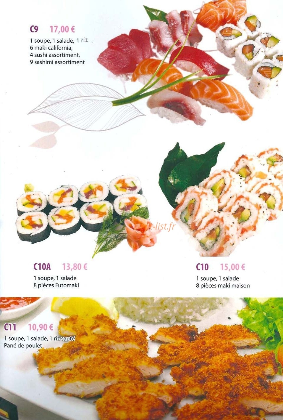 Menu Hokiko - Les menus page 5
