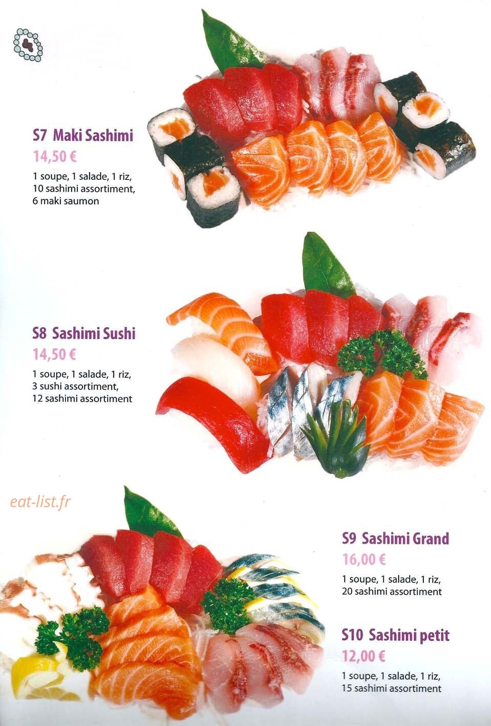 Menu Hokiko - Le menu sushi page 3