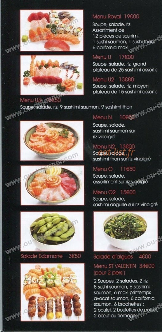 Carte et menu de Hokkaido II à Asnieres sur Seine — page 7
