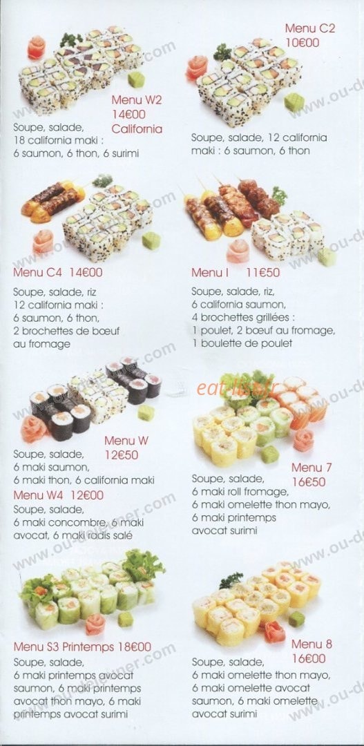 Carte et menu de Hokkaido II à Asnieres sur Seine — page 4