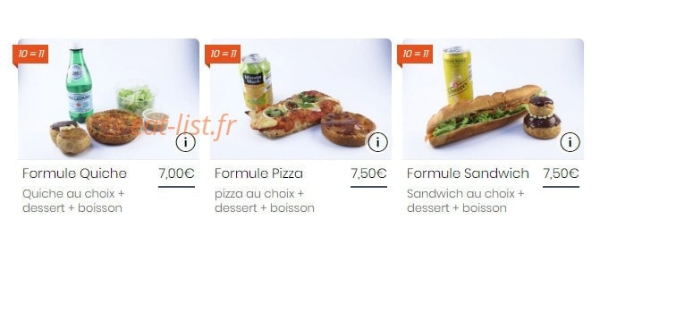 Carte et menu de Le Fournil Du Grand Paris à Asnieres sur Seine — Formules