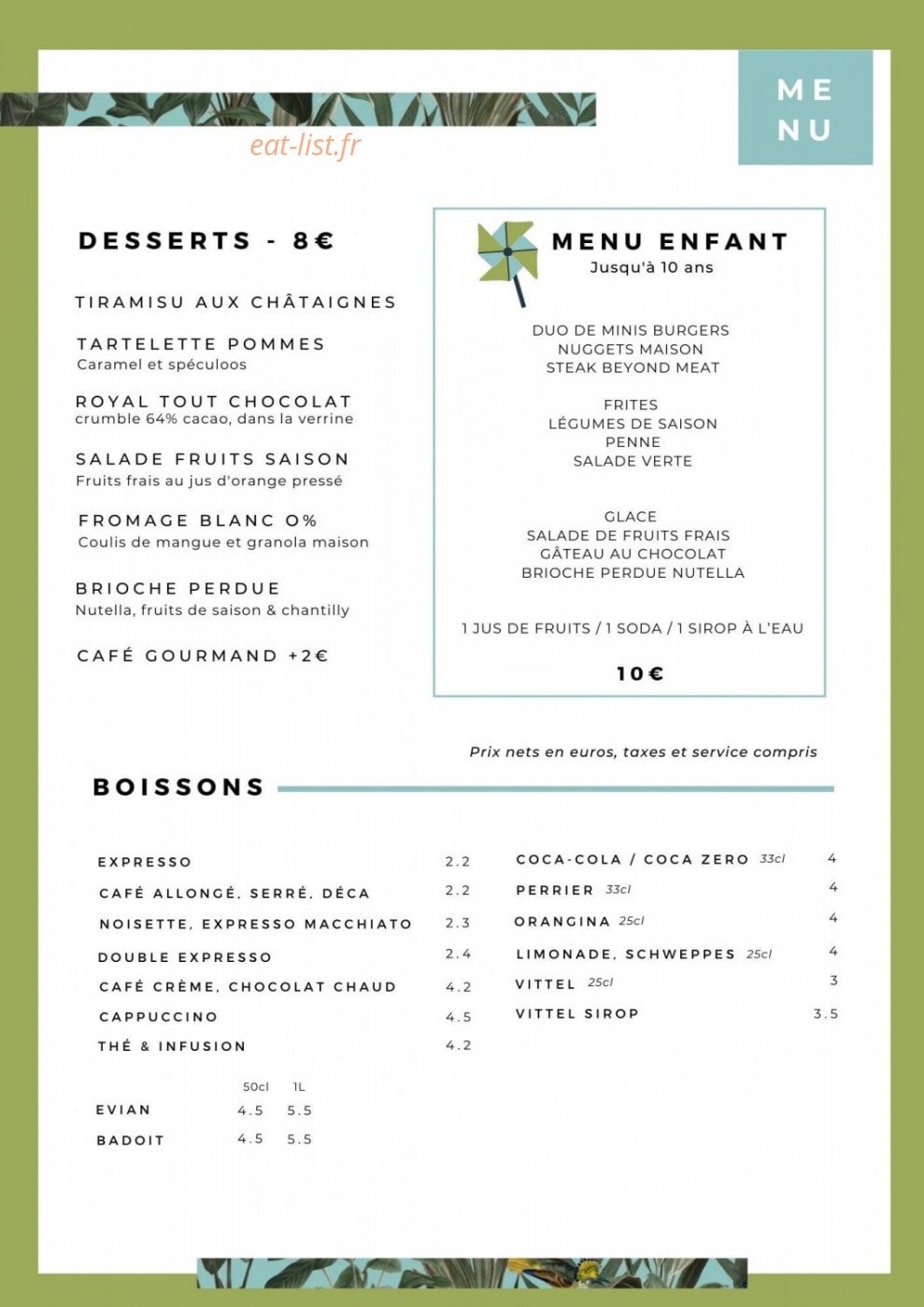 Le Verdoyant — carte page 2