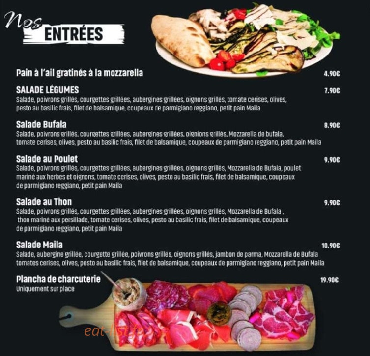 Maila Pizza — carte page 2