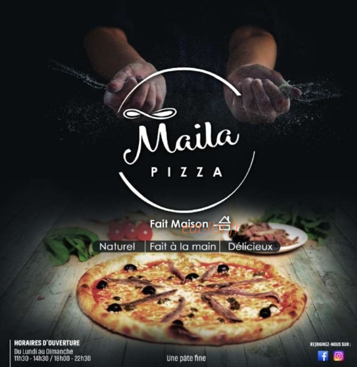 Maila Pizza — carte page 1