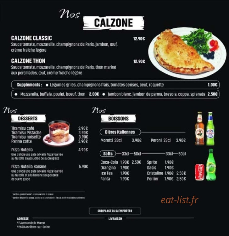 Maila Pizza — carte page 4