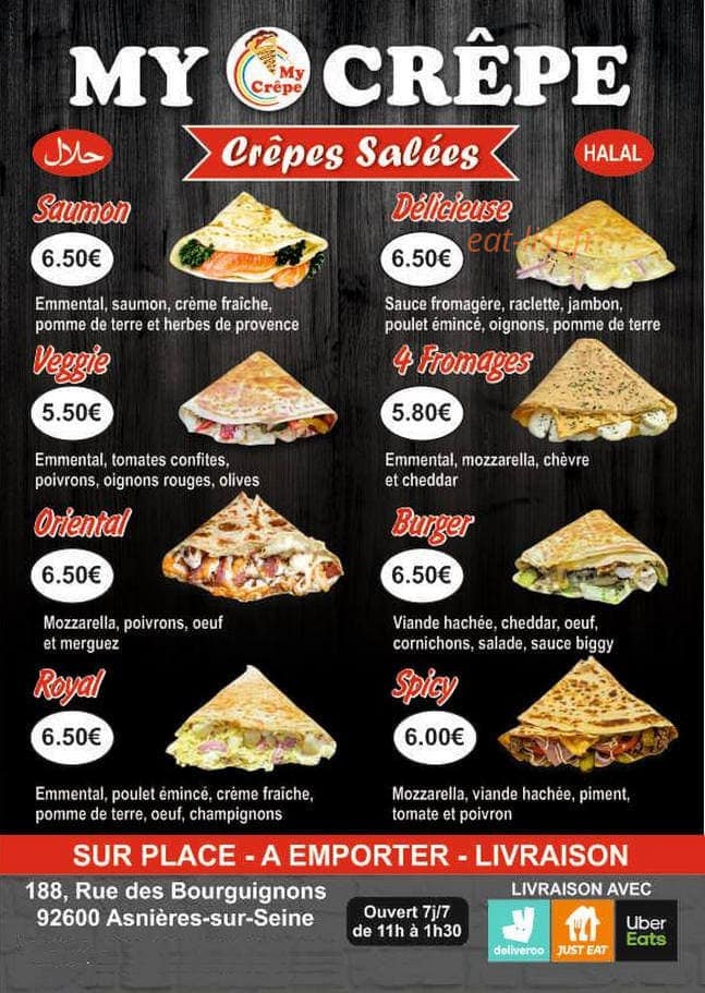 My Crêpe — carte page 1