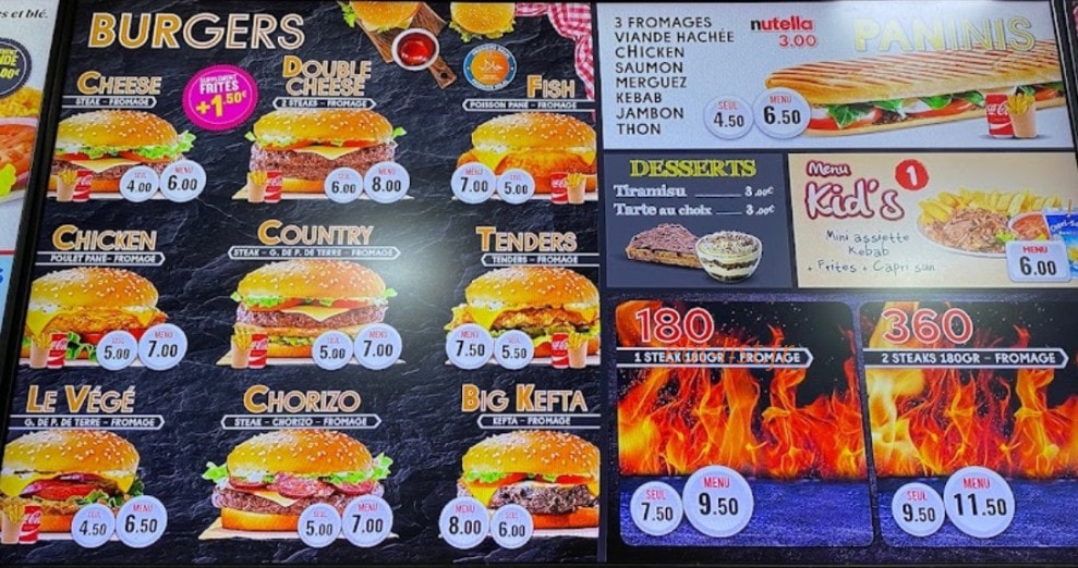 O'Paname Kebab — carte page 3