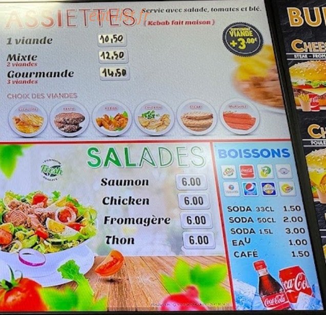 O'Paname Kebab — carte page 4