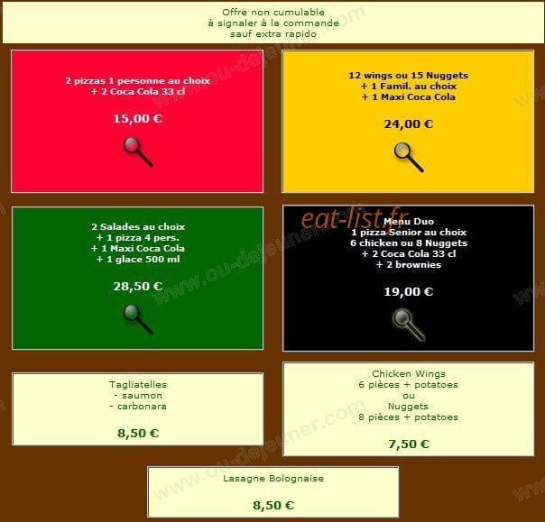 Rapido Pizza — carte page 6