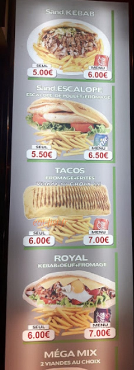 Restaurant Istanbul — carte page 1