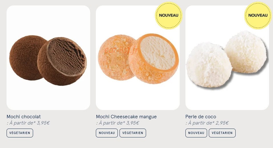 Carte et menu de Sushi Daily à Asnieres sur Seine — Les desserts