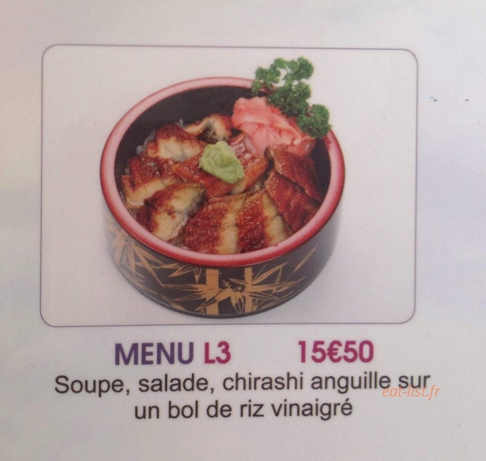 Carte et menu de Tokyo Sakura à Asnieres sur Seine — Menu 15,5€