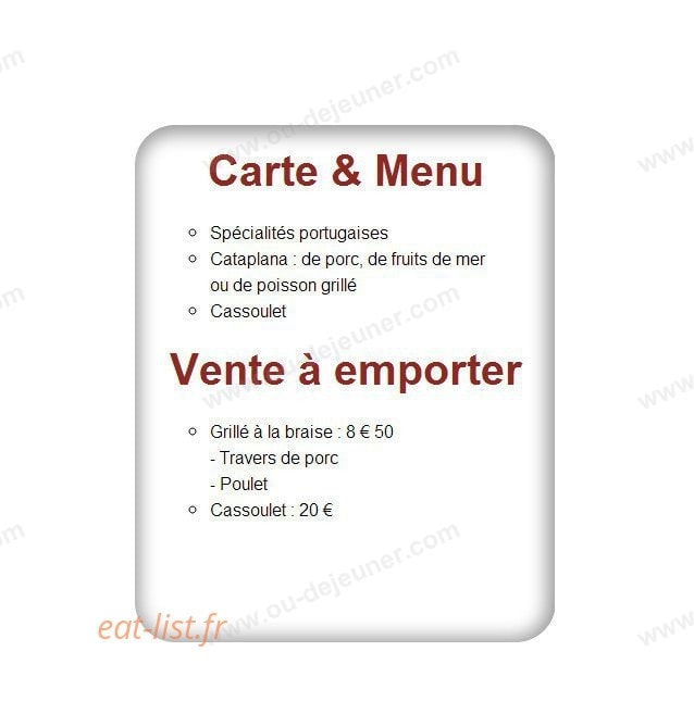 Au Petit Chalet — carte page 2