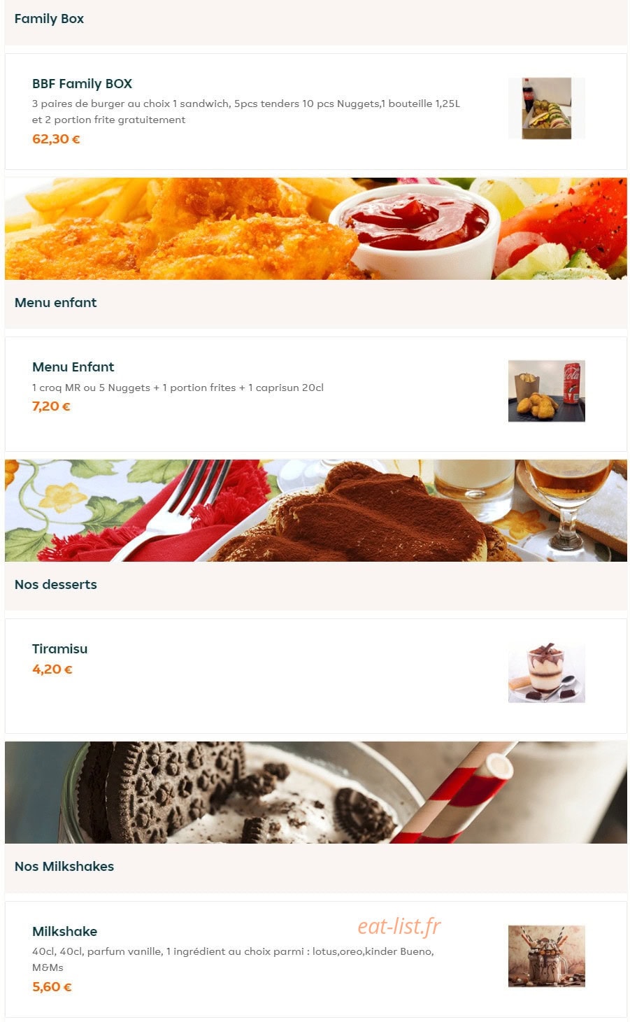 BB burger — carte page 9