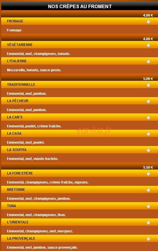 Best Crepe — carte page 4