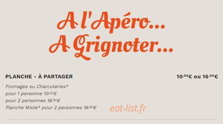 Bistrot Pas Parisien — carte page 6