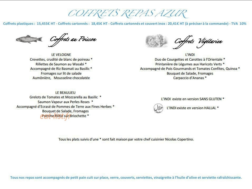 Bleu à Table — carte page 3