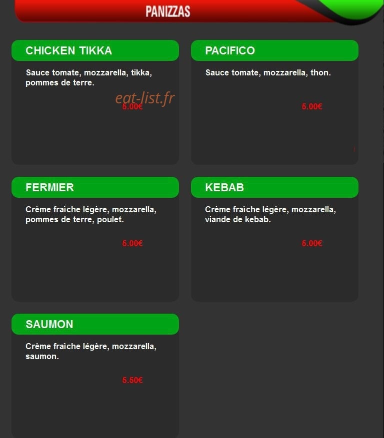 Caza Pizza — carte page 9