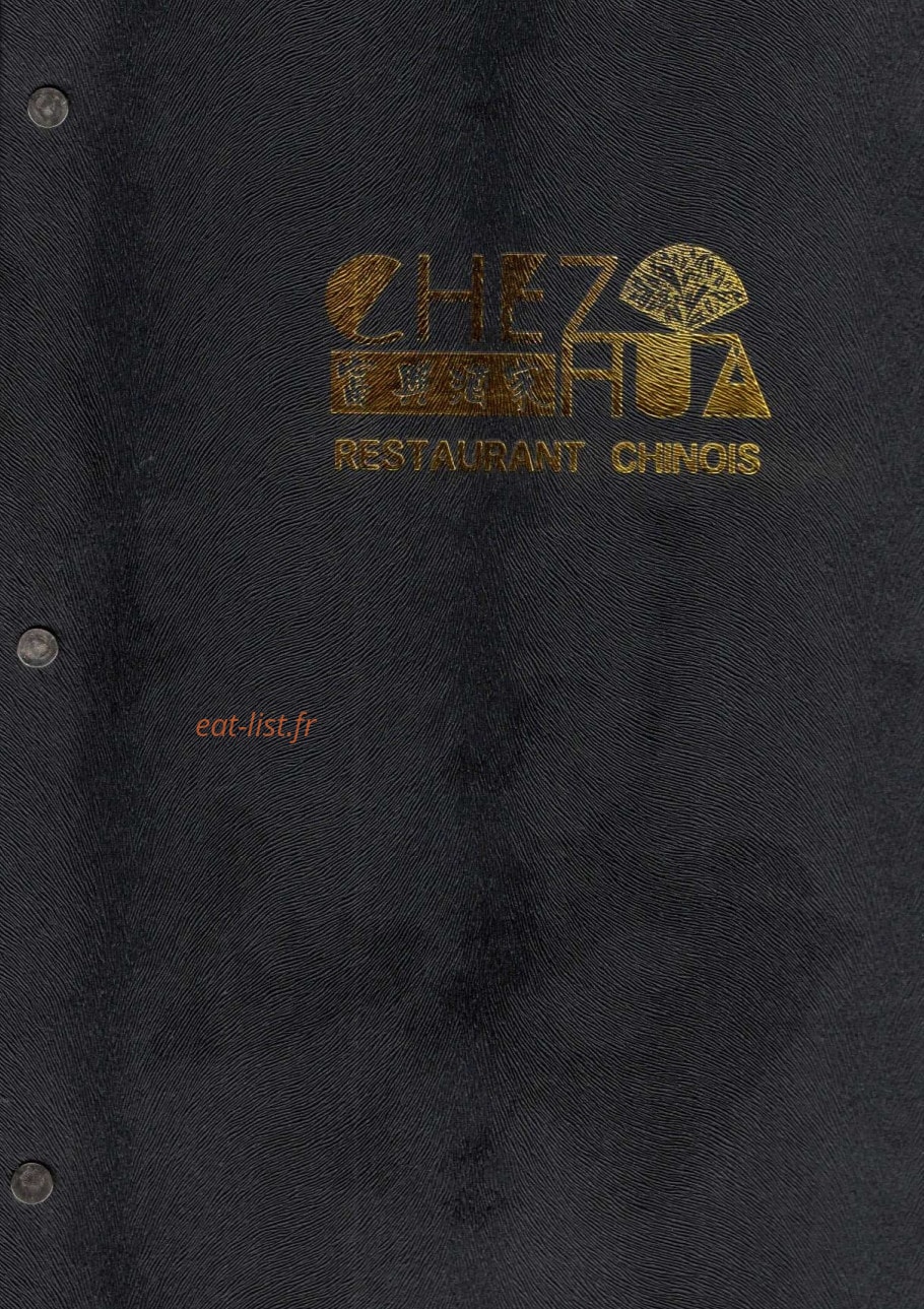 Chez Hua — carte page 1
