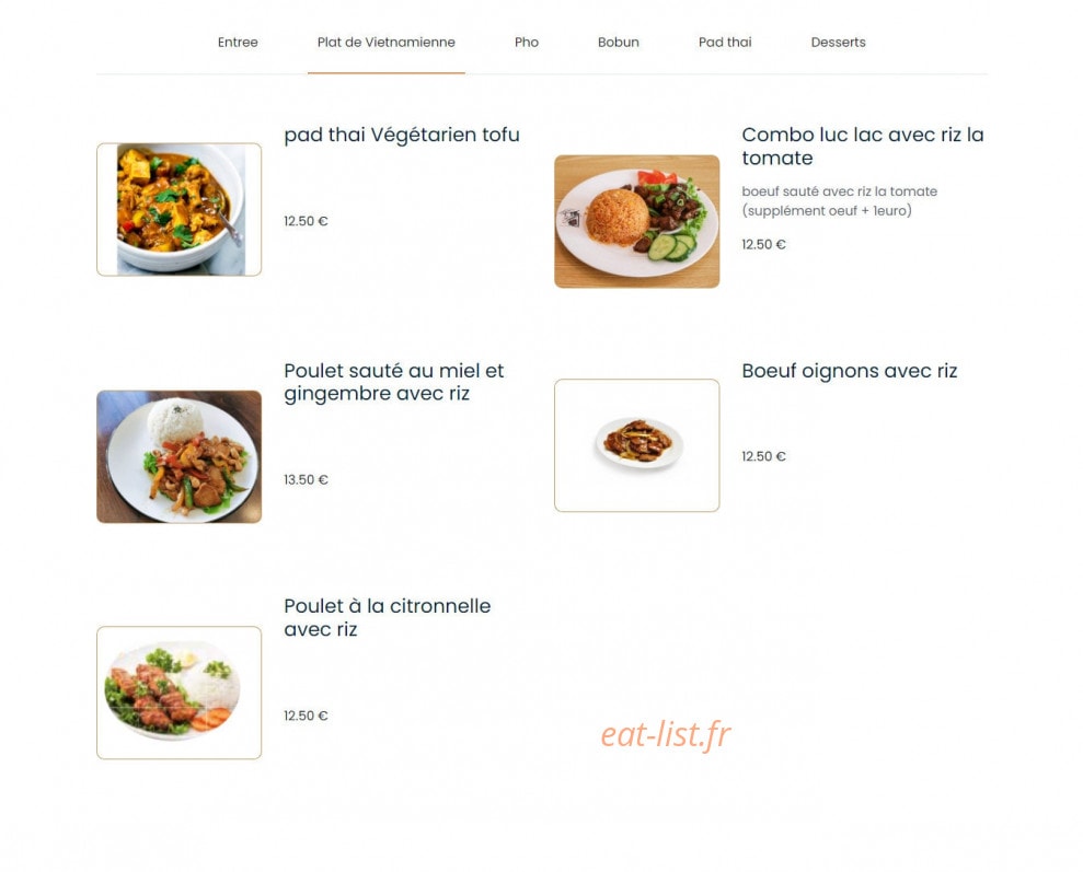 Chez Kimi — carte page 2