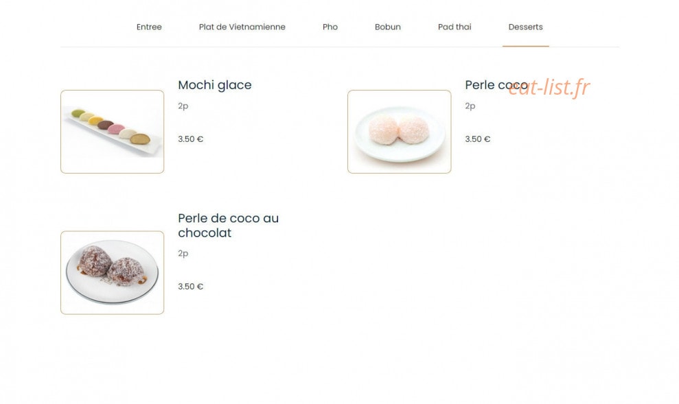 Chez Kimi — carte page 6