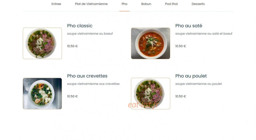 Chez Kimi — carte page 3