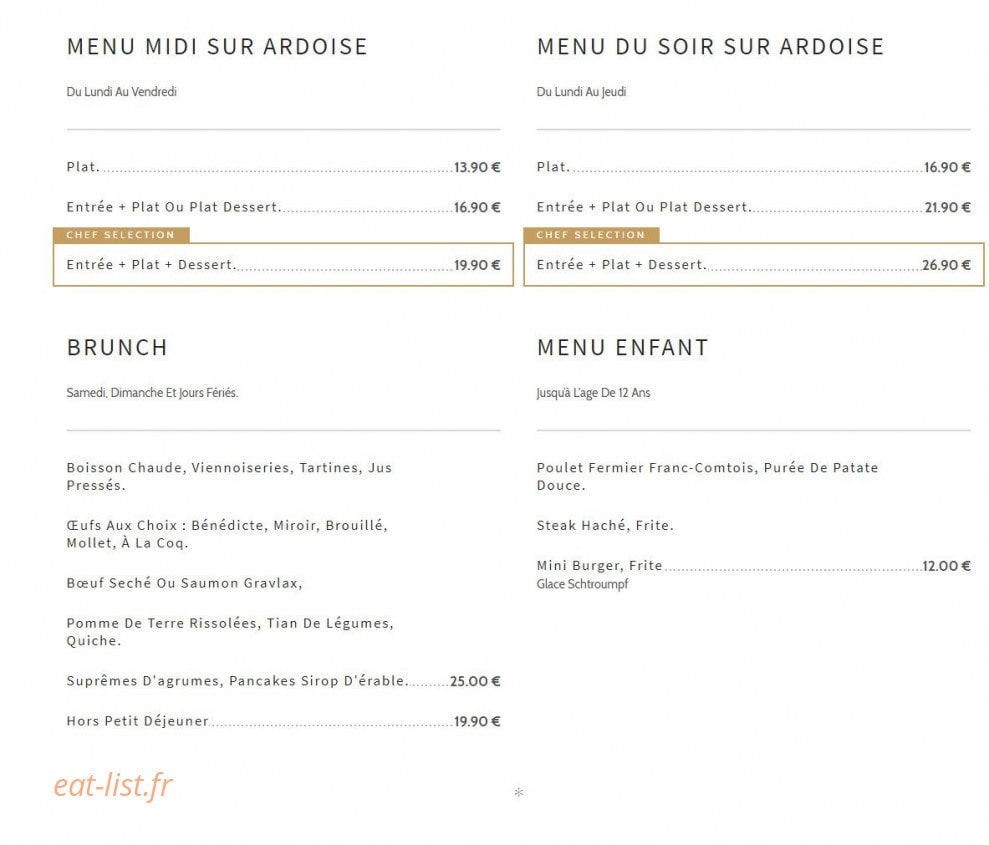 Ethik Bistronomie — carte page 1