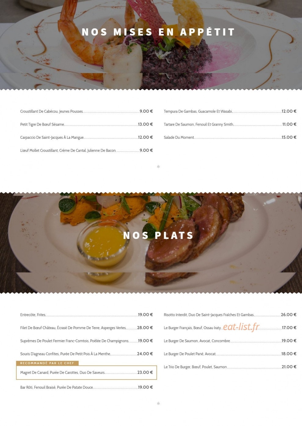 Ethik Bistronomie — carte page 2