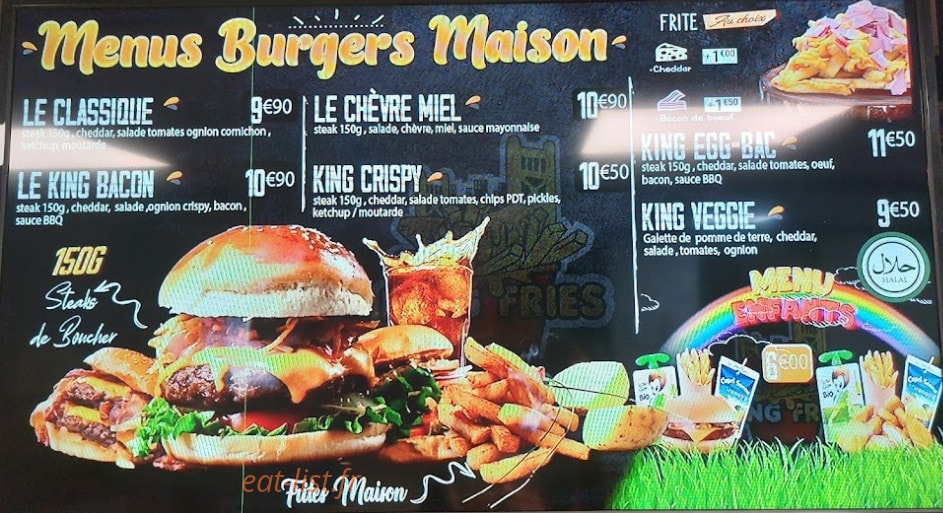 King Fries — carte page 5