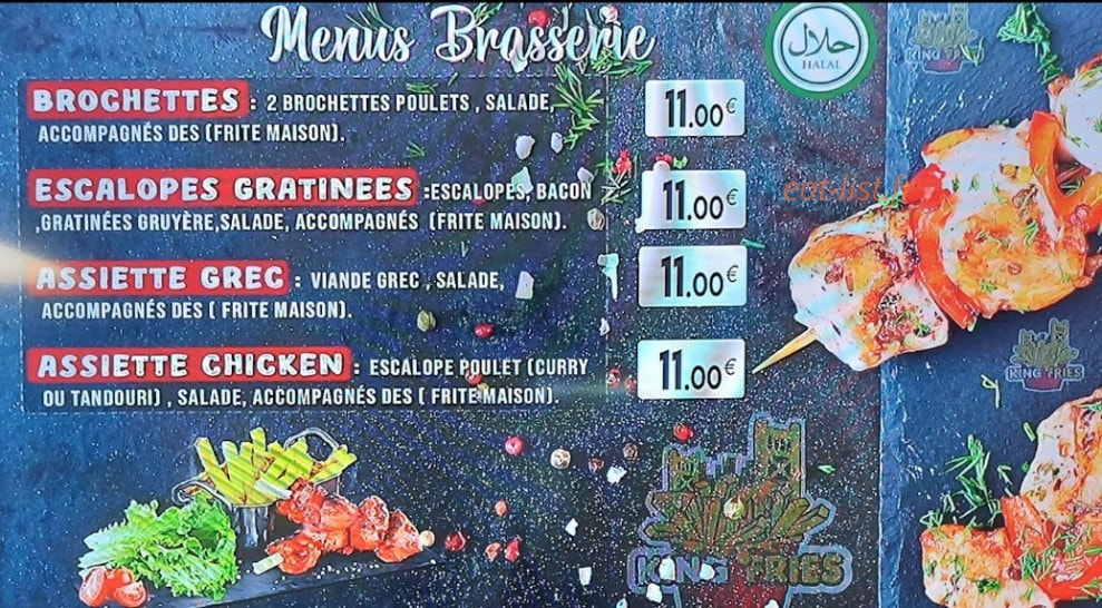 King Fries — carte page 2