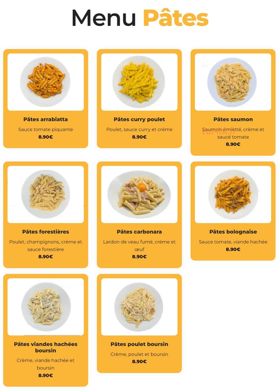 Le Flavour — carte page 1