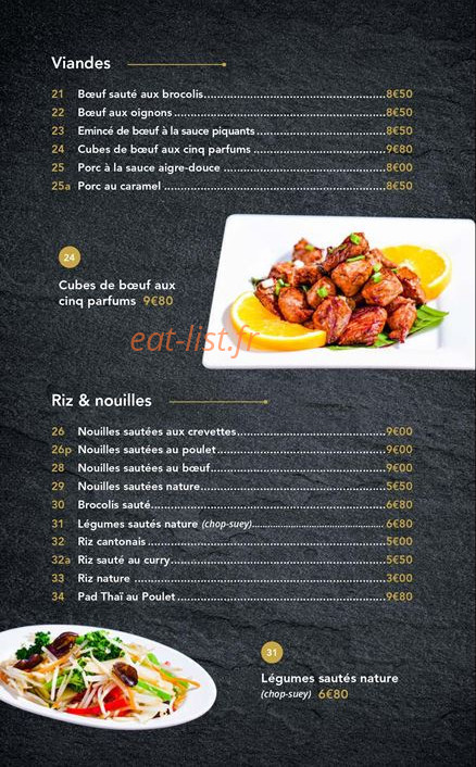 Le Jardin de Bambou — carte page 9