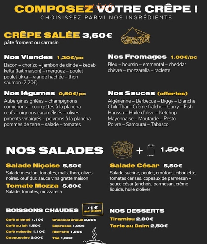 Mill's Crêpes — carte page 3