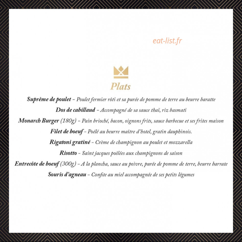 Monarch — carte page 2