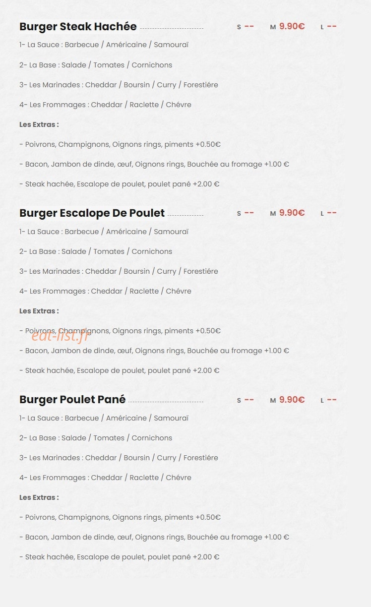 Monday's — carte page 7