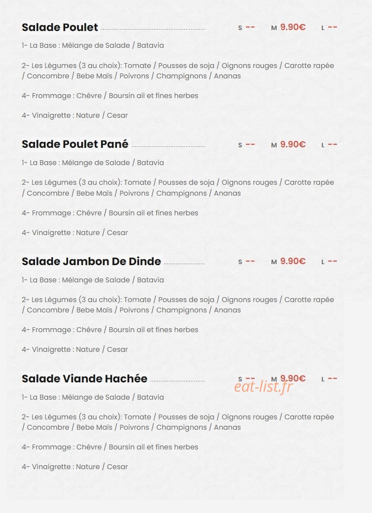 Monday's — carte page 12
