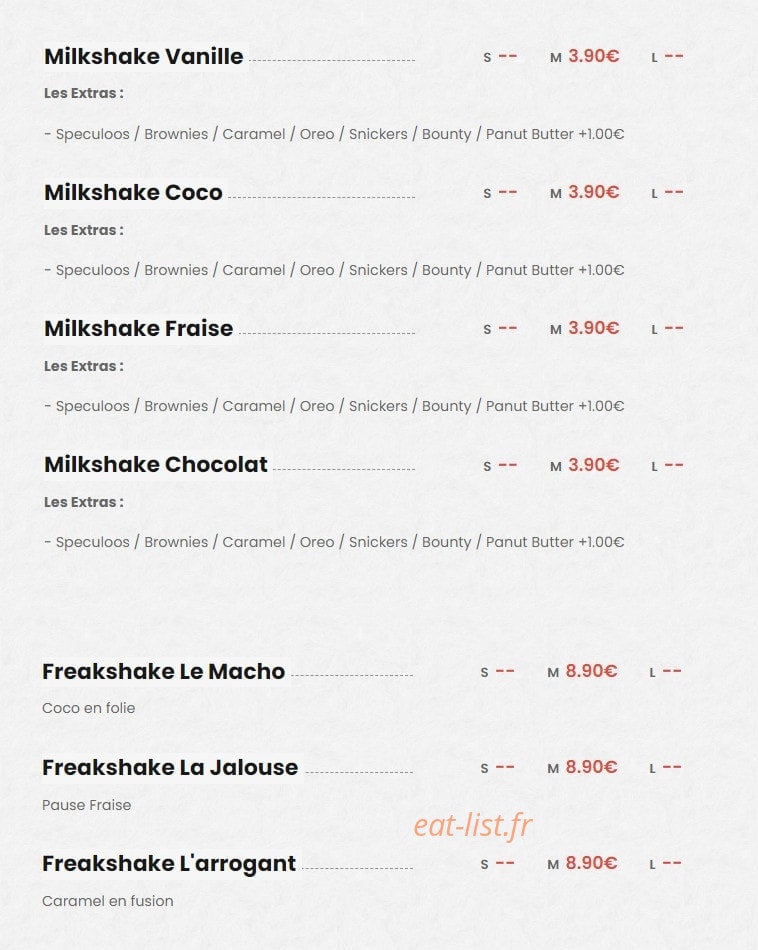 Monday's — carte page 13