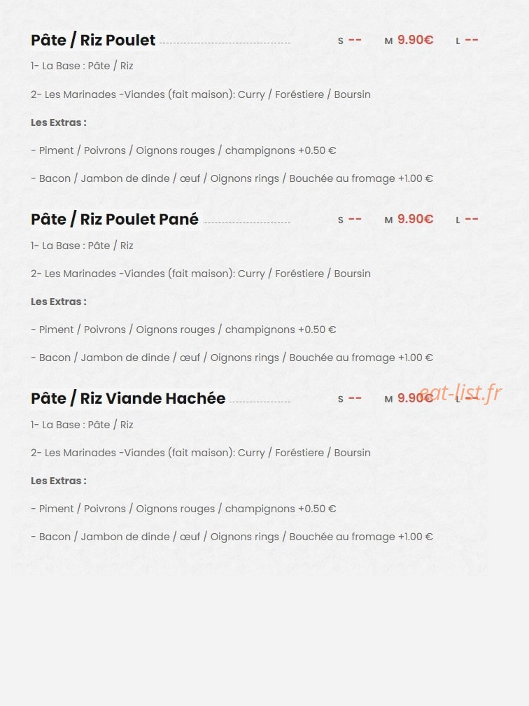 Monday's — carte page 10