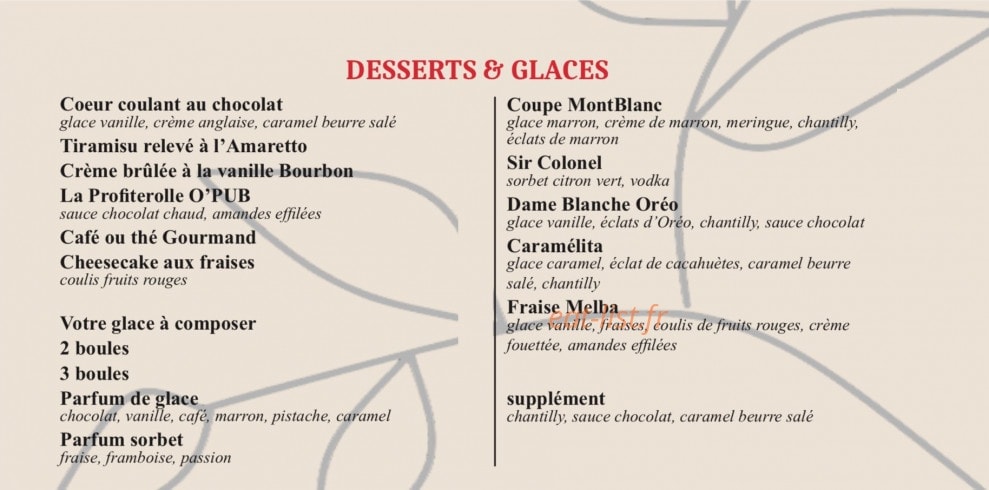 O'PUB — carte page 3