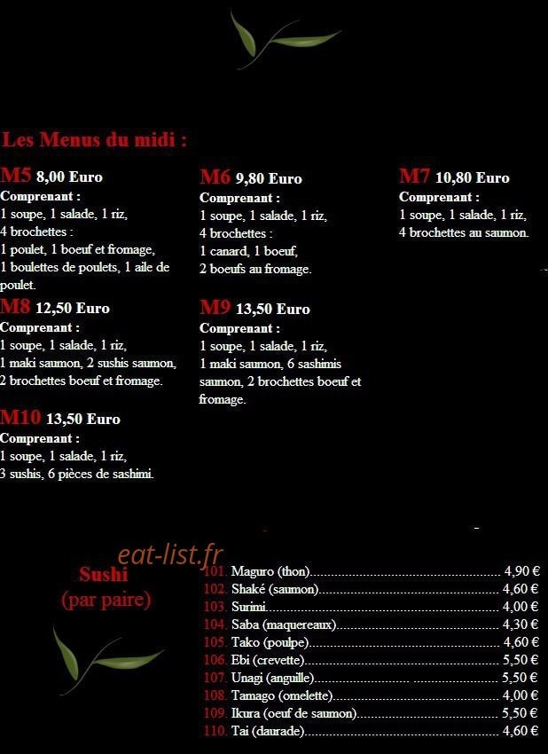 Oishi sushi — carte page 6